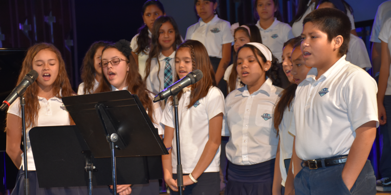 scholarship prep students singing